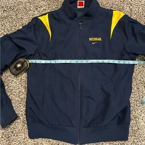 Nike Men's Navy and Yellow Varsity Jacket